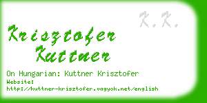 krisztofer kuttner business card